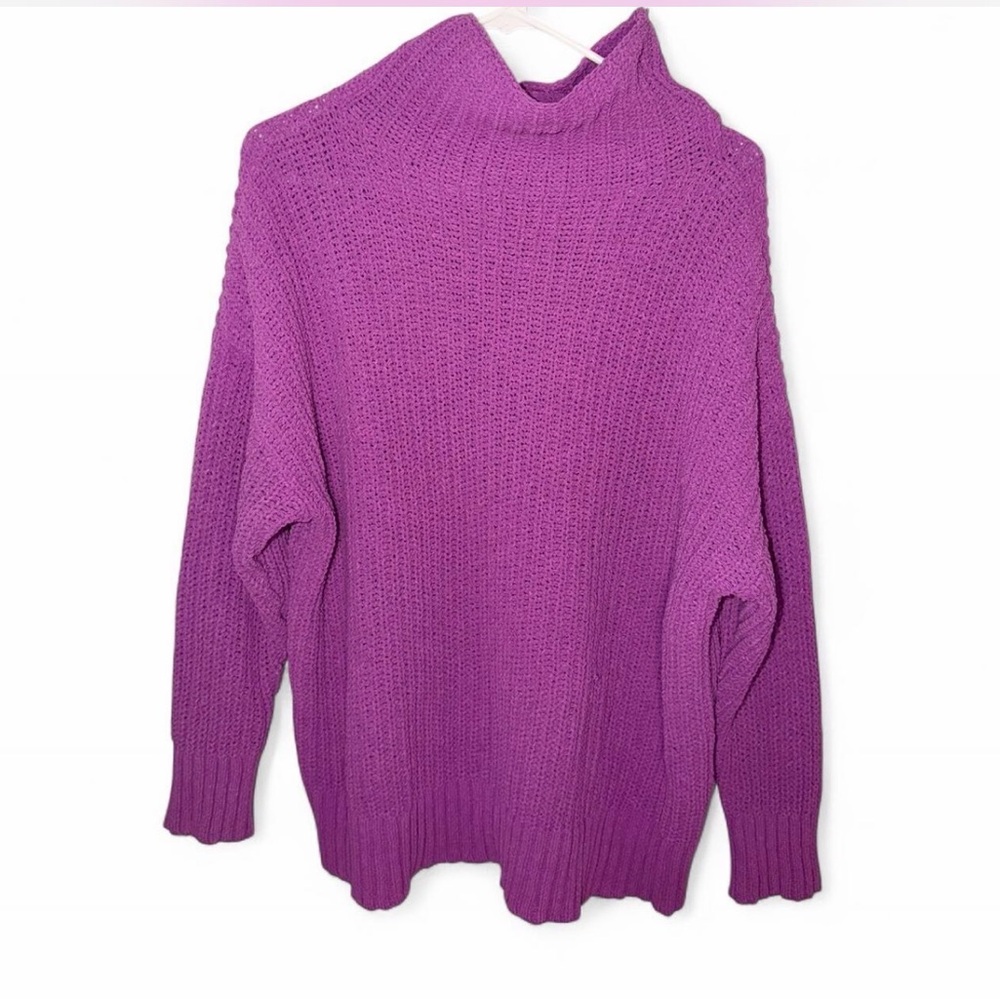 Aerie Cowl Neck Sweater in Vibrant Purple